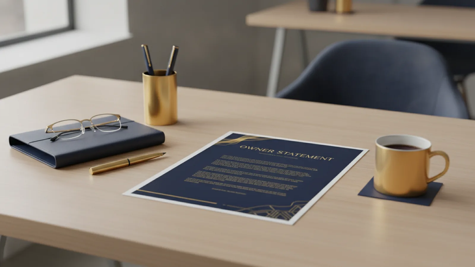A BlueView service proposal on a desk