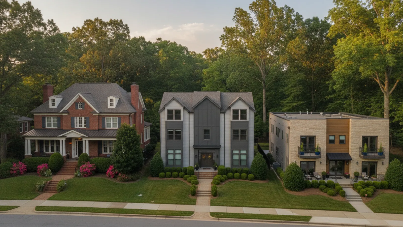 A range of Charlotte homes BlueView's owners hold